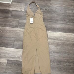 Zara Beige Sleeveless Jumpsuit BRAND NEW